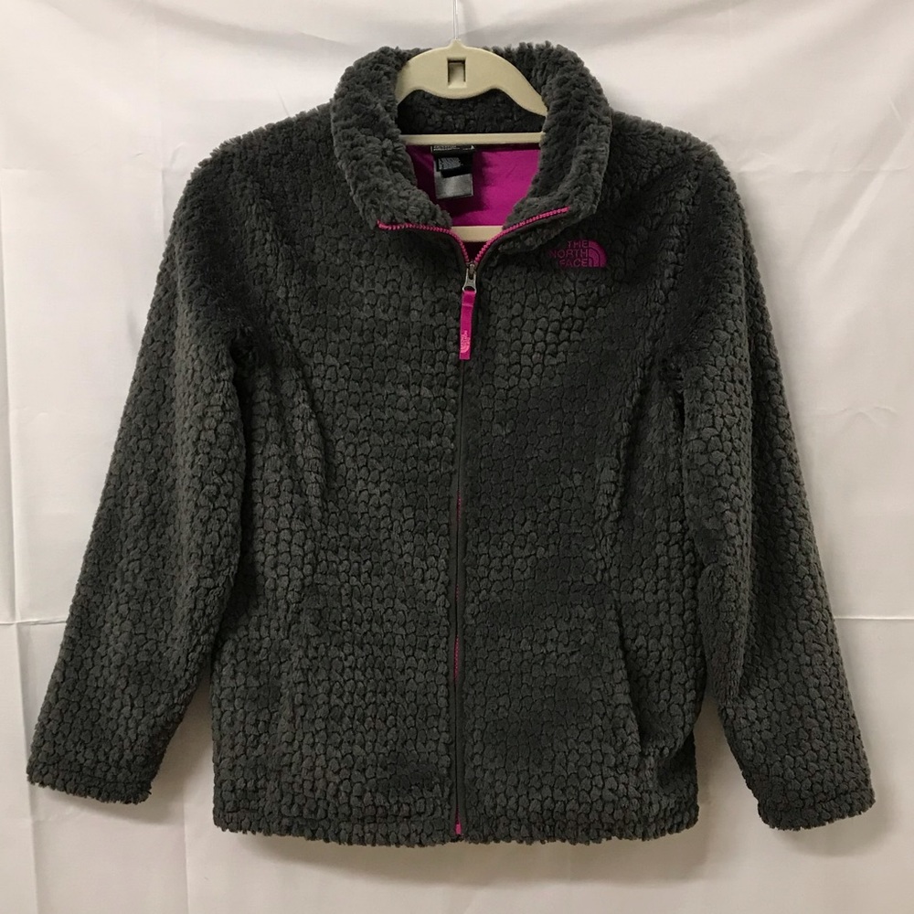 Girls Gray/Hot Pink North Face Osolita Size L